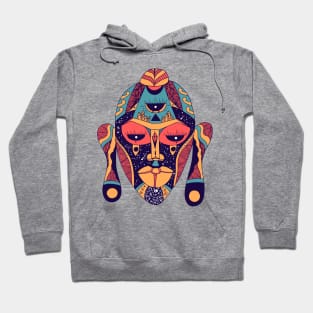 Retro Triad African Mask 7 Hoodie